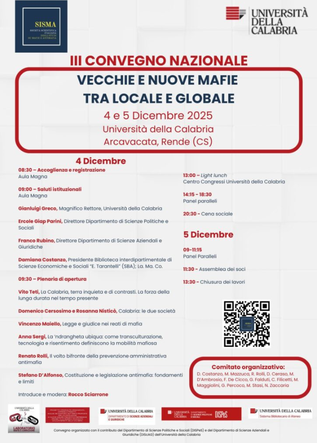 Vecchie e nuove mafie tra locale e globale - Convegno Nazionale SISMA